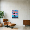 Black Ballon 3. Just me and my emotional support balloon. — 60×80cm, 24×31" White Frame